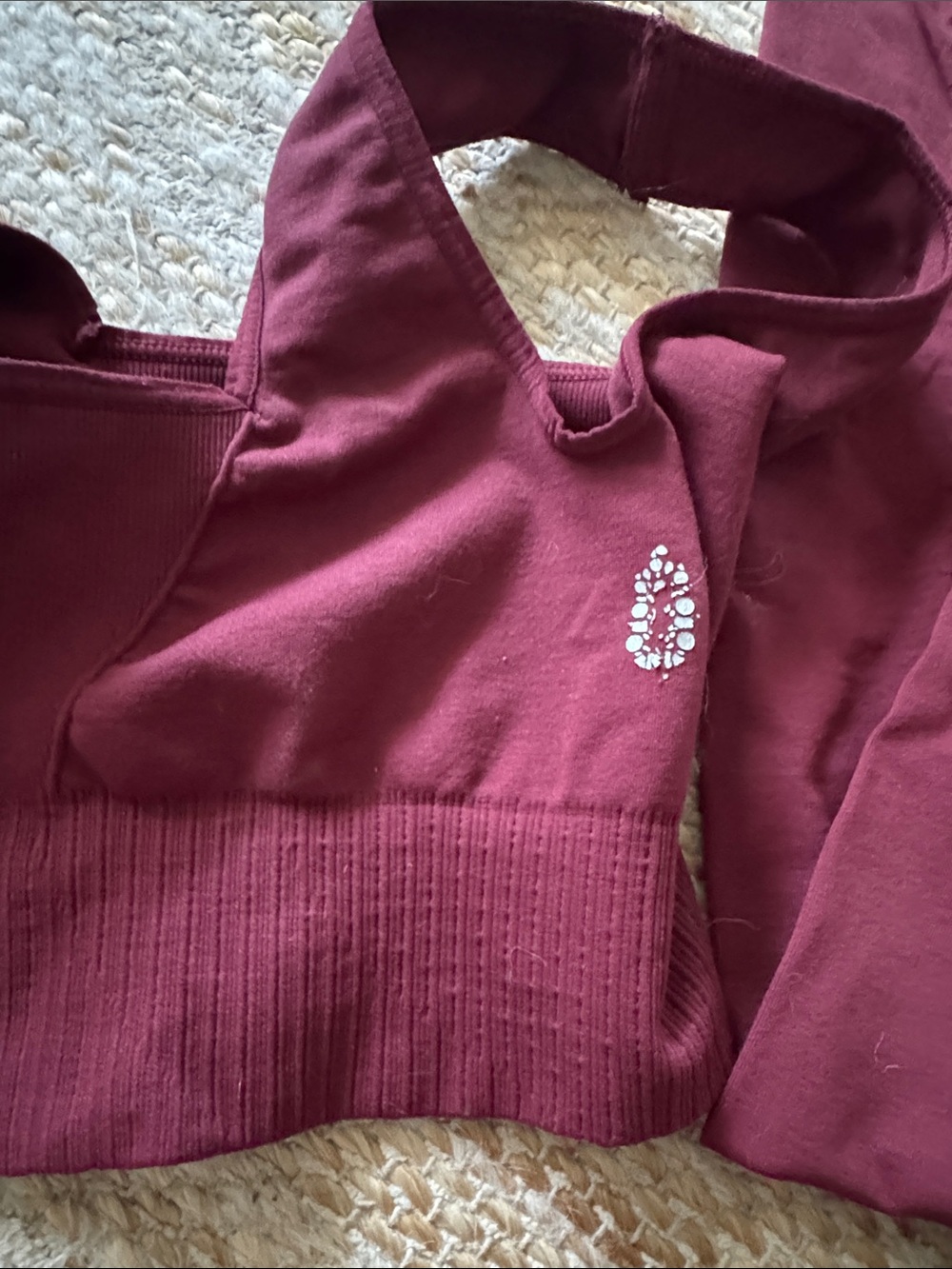 FP Movement by Free People Burgundy Ribbed High-Waist Leggings & Sports Bra Set - Picture 5 of 6